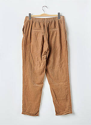 Pantalon droit taille élastique taille normale beige MANGO femme