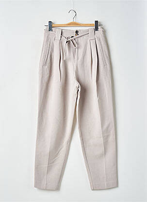 Pantalon droit stretch taille haute gris MANGO femme