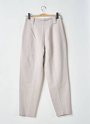 Pantalon droit stretch taille haute gris MANGO femme