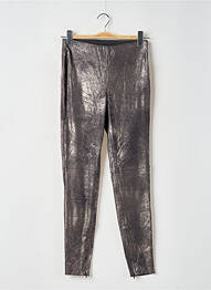 Legging tissage suedine taille haute or ZARA femme