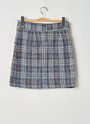 Jupe courte tissage tweed bleu BEST MOUNTAIN femme