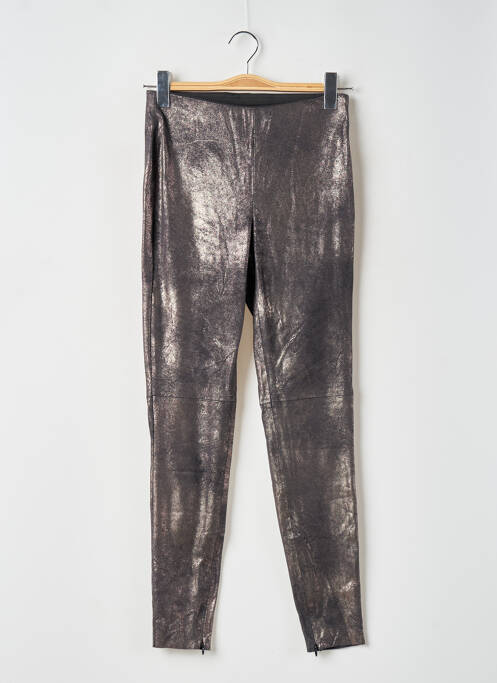 Legging tissage suedine taille haute or ZARA femme