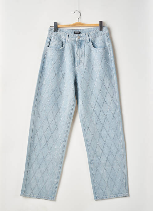 Jeans coupe large bleu BOOHOO pour femme