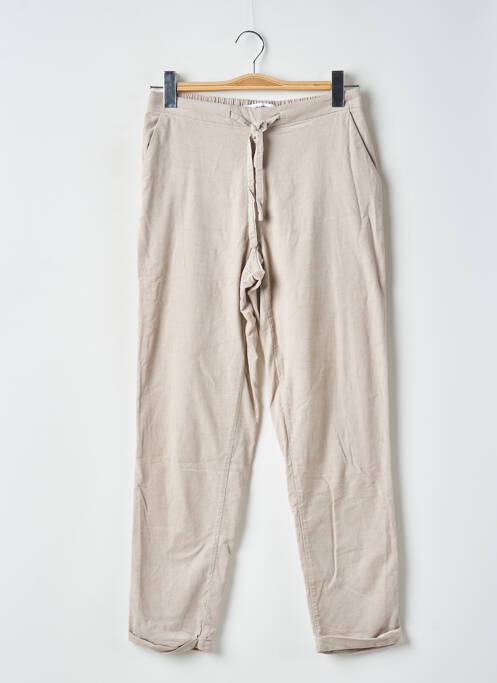 Pantalon droit beige MANGO pour femme