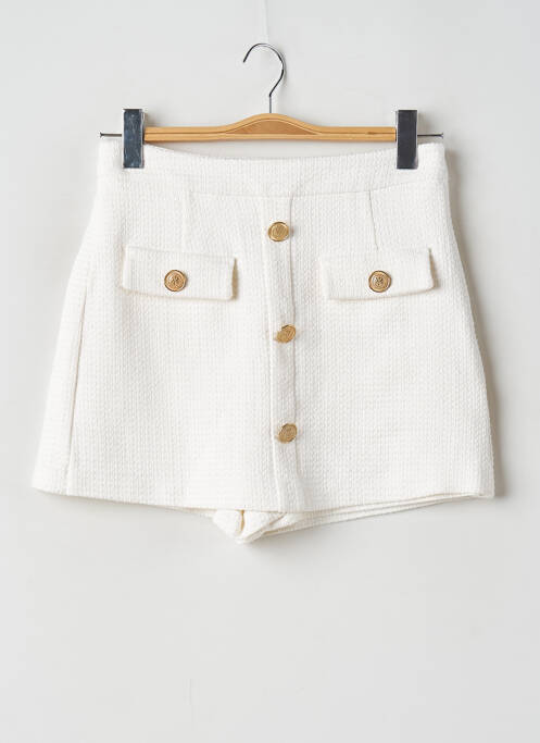 Jupe short blanc ZARA pour femme