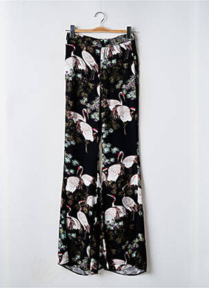 Pantalon flare taille élastique taille haute noir ZARA femme