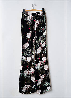 Pantalon flare taille élastique taille haute noir ZARA femme