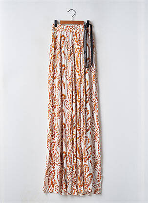Pantalon large tissage crêpe taille haute beige PRETTY LITTLE THING femme