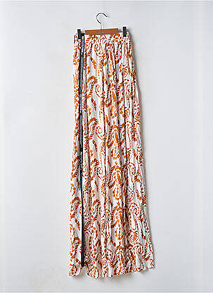 Pantalon large tissage crêpe taille haute beige PRETTY LITTLE THING femme