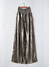 Pantalon large coupe fluide taille haute or SUPERTRASH femme