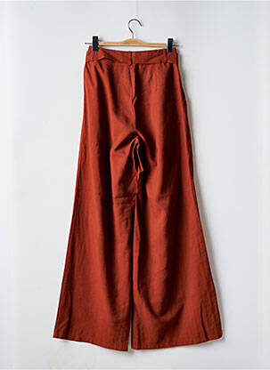 Pantalon large taille à pinces taille haute marron NASTY GAL femme