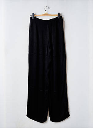 Pantalon large taille à pinces taille haute noir ZARA femme