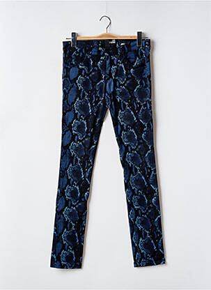 Pantalon slim taille basse taille basse bleu LOVE MOSCHINO femme