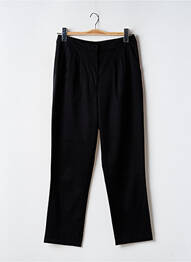 Pantalon droit taille à pinces taille haute noir BOOHOO femme