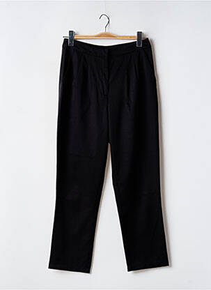 Pantalon droit taille à pinces taille haute noir BOOHOO femme