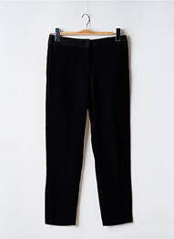 Pantalon droit tissage crêpe taille normale noir GRACE & MILA femme