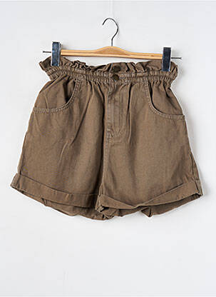 Short fermeture zippée sous rabat boutonné taille haute vert BILLABONG femme