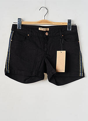 Short tissage denim taille normale noir BEST MOUNTAIN femme