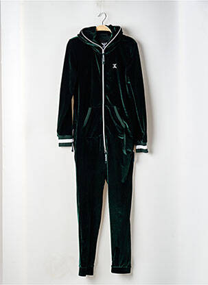 Combi-pantalon col v manches longues vert ONEPIECE femme