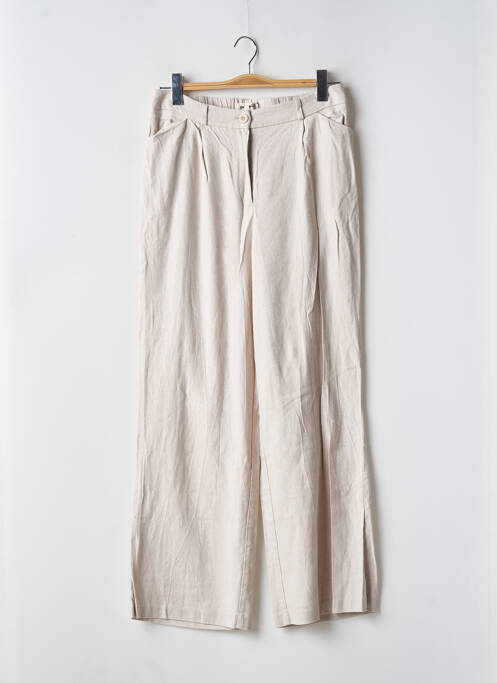Pantalon large beige GRAIN DE MALICE pour femme