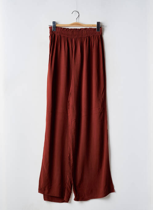 Pantalon large marron PULL & BEAR pour femme