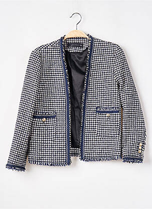 Veste casual coupe droite bleu ZARA femme
