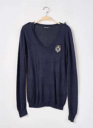 Pull coupe cintrée manches longues bleu WHY NOT femme