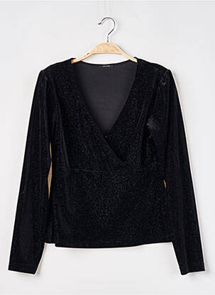 Pull coupe cintrée manches longues noir ONE STEP femme