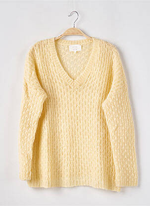 Pull coupe droite manches longues beige LES TRICOTS DE LÉA femme