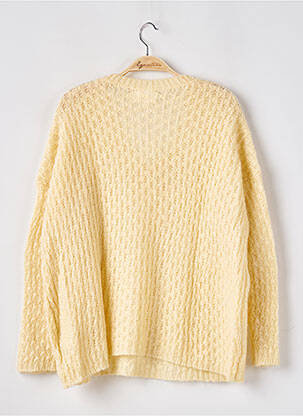Pull coupe droite manches longues beige LES TRICOTS DE LÉA femme