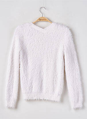 Pull coupe cintrée manches longues blanc MORGAN femme