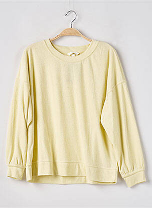 Pull col rond manches longues jaune H&M femme