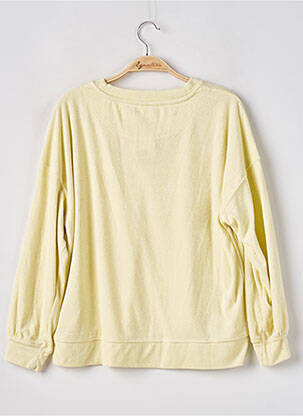 Pull coupe droite manches longues jaune H&M femme