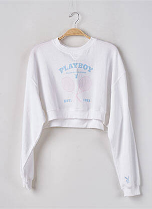 Pull col rond manches longues blanc JENNYFER femme