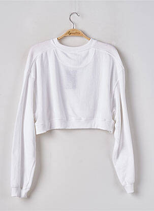 Pull coupe droite manches longues blanc JENNYFER femme