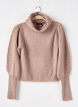 Pull col roulé maille tricot manches longues marron NASTY GAL femme