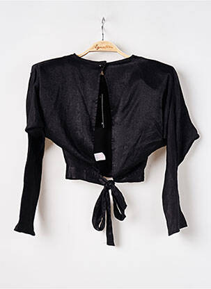 Blouse col rond manches longues noir NASTY GAL femme