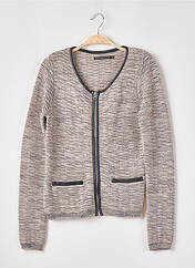 Gilet manches longues beige BERENICE pour femme seconde vue