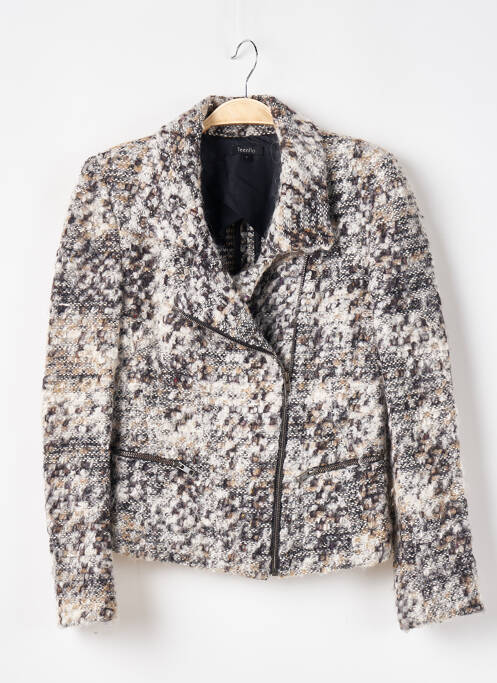 Veste casual col tailleur noir TEENFLO femme