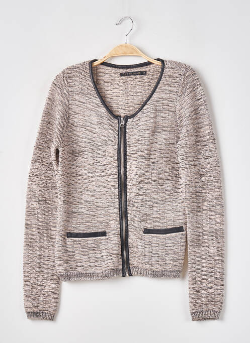 Gilet manches longues beige BERENICE pour femme