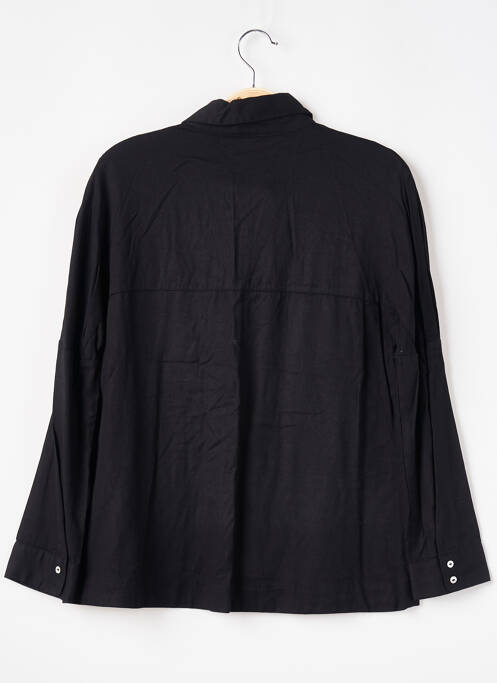 Chemisier coupe droite manches longues noir ZARA femme
