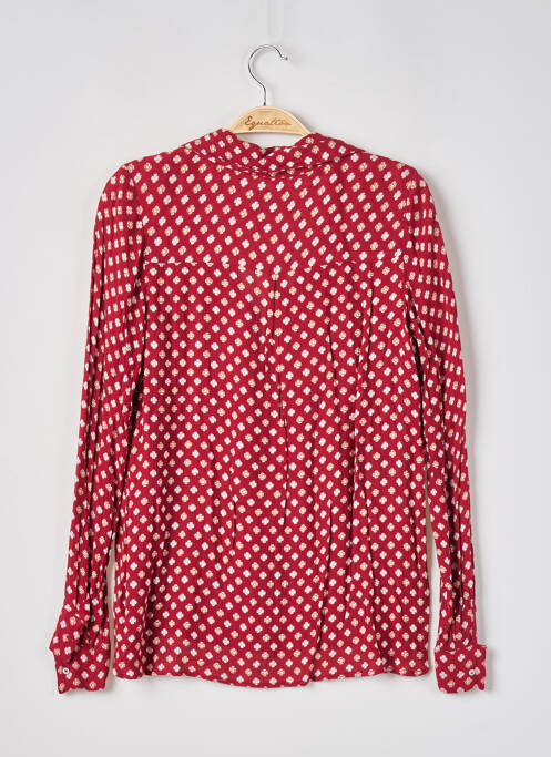 Chemisier imprimé fleurs manches longues rouge ROUJE femme