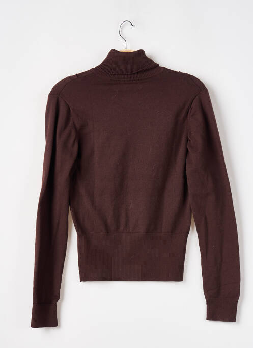 Pull col roulé marron MORGAN pour femme