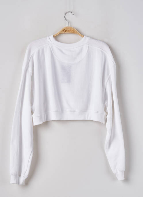 Pull col rond manches longues blanc JENNYFER femme