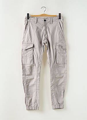 Pantalon cargo resserrée sur le bas taille normale gris JACK & JONES homme