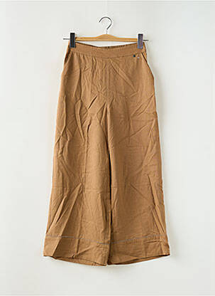Pantacourt taille élastique taille normale marron KOCCA femme