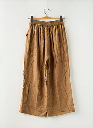 Pantacourt taille élastique taille normale marron KOCCA femme