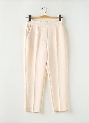 Pantalon 7/8 taille élastique taille normale beige MANGO femme