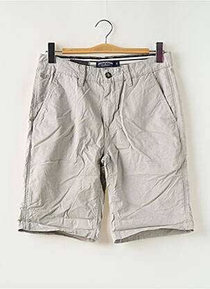 Bermuda stretch taille normale gris BRUCE & BUTLER  homme