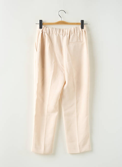 Pantalon 7/8 taille élastique taille normale beige MANGO femme
